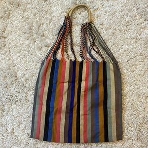 Colorful Madewell striped tote